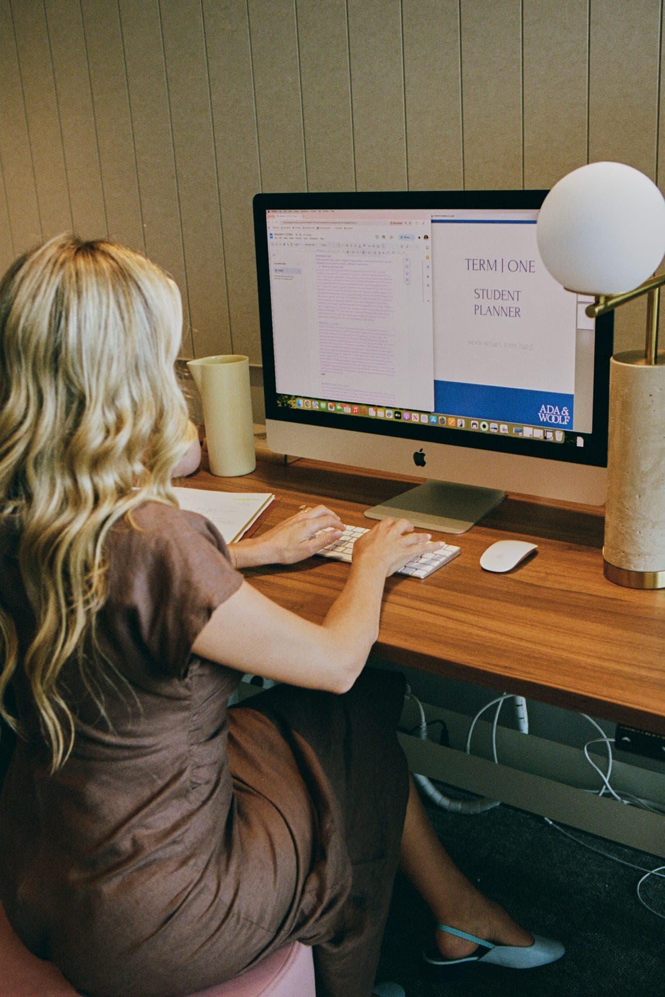 An Ada & Woolf Student Planner open on the Ada & Woolf portal